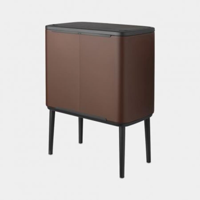 Brabantia Çöp Kutusu İki Bölmeli 11+23 litre Bo Touch Bin Mineral Cosby Brown 208621 - Thumbnail 20BRA208621