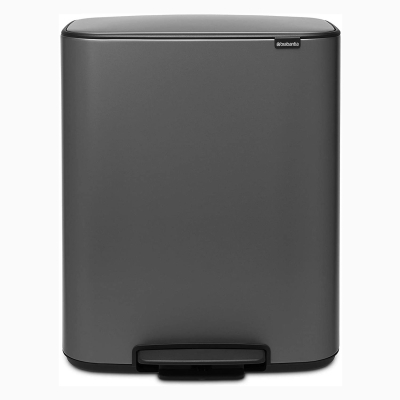 Brabantia Çöp Kutusu İki Bölmeli 30+30 Lt Bo Pedal Bin Platinium 211546 - Thumbnail 20BRA211546