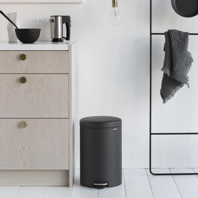 BRABANTIA - Brabantia Çöp Kutusu Newicon 20 lt Mineral Grey 114182