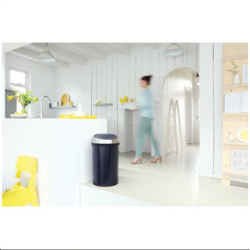 Brabantia Çöp Kutusu Büyük Boy 60 lt Dokunmatik Matt Black 402548 - 20BRA402548