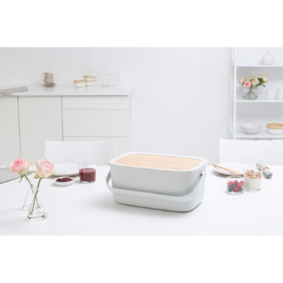 Brabantia Ekmek Saklama Kutusu Nic Light Grey 128288 - Thumbnail 20BRA128288