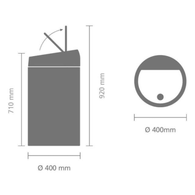 Brabantia Çöp Kutusu Büyük Boy 60 lt Dokunmatik Platinium 402463 - Thumbnail 20BRA402463