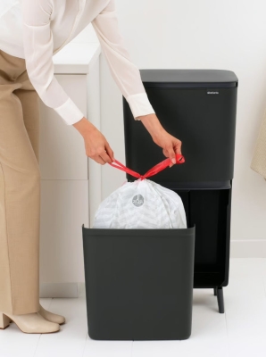 Brabantia Geri Dönüşüm Kutusu 20+25 litre Sort Up Recycle, Dark Grey 275067 - Thumbnail 20BRA275067