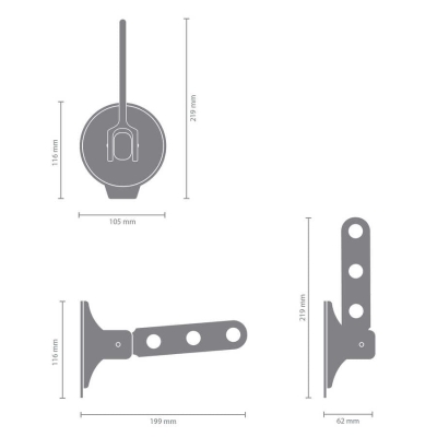 Brabantia Kıyafet Askısı Vakumlu, Light Grey 242847 - Thumbnail 20BRA242847