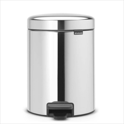 BRABANTIA - Brabantia Çöp Kutusu Pedallı 5 lt Parlak Çelik 112621 BRABANTIA - Brabantia Çöp Kutusu Pedallı 5 lt Parlak Çelik 112621