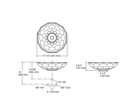 Kohler Lavabo Briolette Cam Çanak Ice - Thumbnail 10KOH2373-B1100