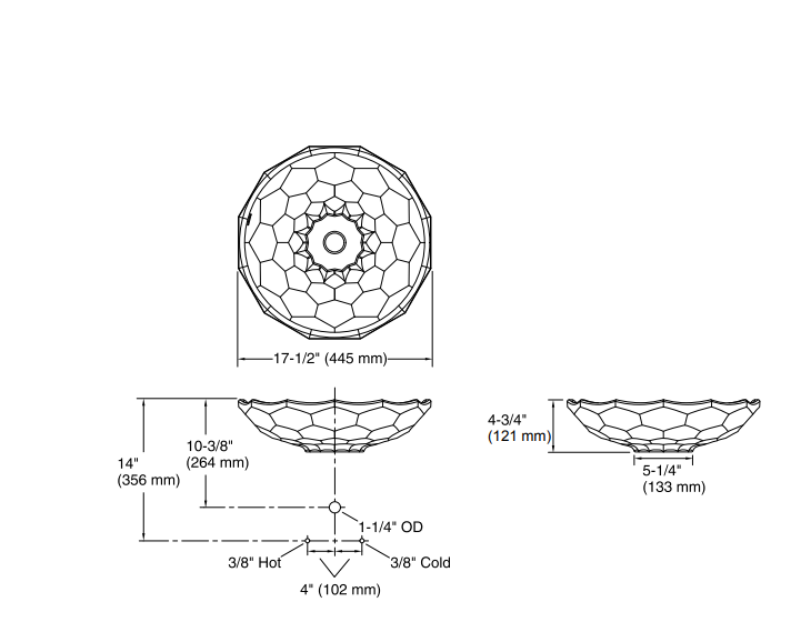 Kohler Lavabo Briolette Cam Çanak Ice - 10KOH2373-B1100
