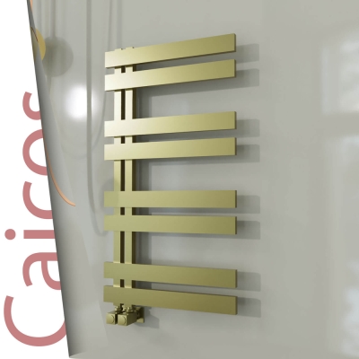 Radiva - CAICOS Paslanmaz Çelik Havlupan 500x990 Satine Altın