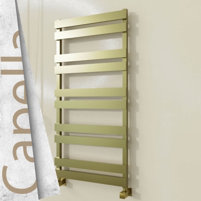 Radiva - CAPELLA Paslanmaz Çelik Havlupan 600x1260 Satine Altın