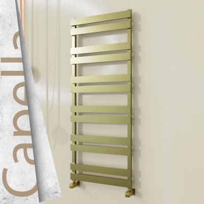 Radiva - CAPELLA Paslanmaz Çelik Havlupan 600x1530 Satine Altın