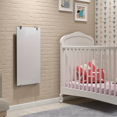 Radiva - Crystal Elektrikli Cam Radyatör 760x1030 Beyaz 750 Watt - 300