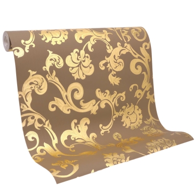 DUVAR KAĞIDI - Duvar Kağıdı Altın Damask Dash Design Golden Cup - Vinil - 11