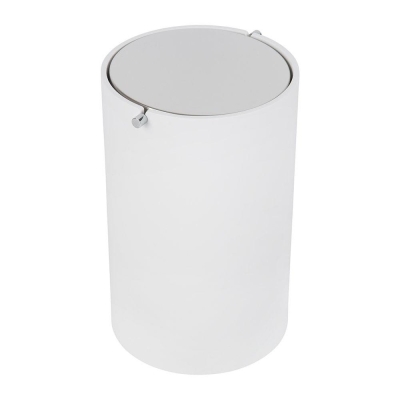 DECOR WALTHER - Decor Walther Çöp Kutusu Stone Beyaz / Krom STONEBEMD