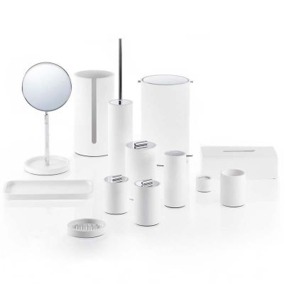 Decor Walther Çöp Kutusu Stone Beyaz / Krom STONEBEMD - Thumbnail 20AKSSTONEBEMD