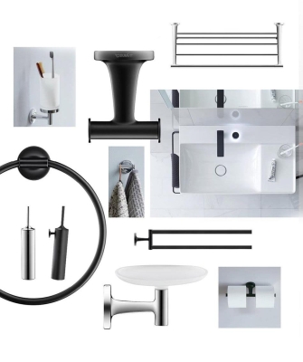 Duravit Bornoz / Havlu Askısı  İkili Starck T Mat Siyah 099304600 - Thumbnail 20DRV0099304600