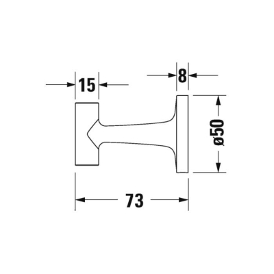 Duravit Bornoz Havlu Askısı Tekli Starck T Mat Siyah 099294600 - Thumbnail 20DRV0099294600