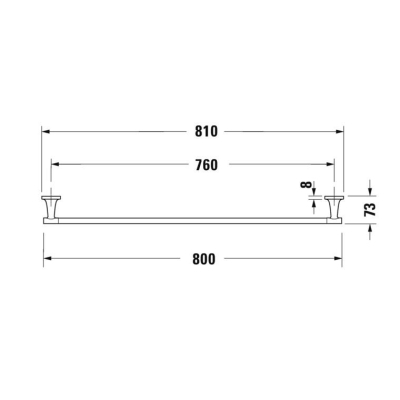 Duravit Havluluk 610 mm Starck T Mat Siyah 099424600 - Thumbnail 20DRV0099424600