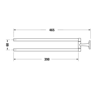 Duravit Havluluk İkili Starck T Mat Siyah 099414600 - Thumbnail 20DRV0099414600