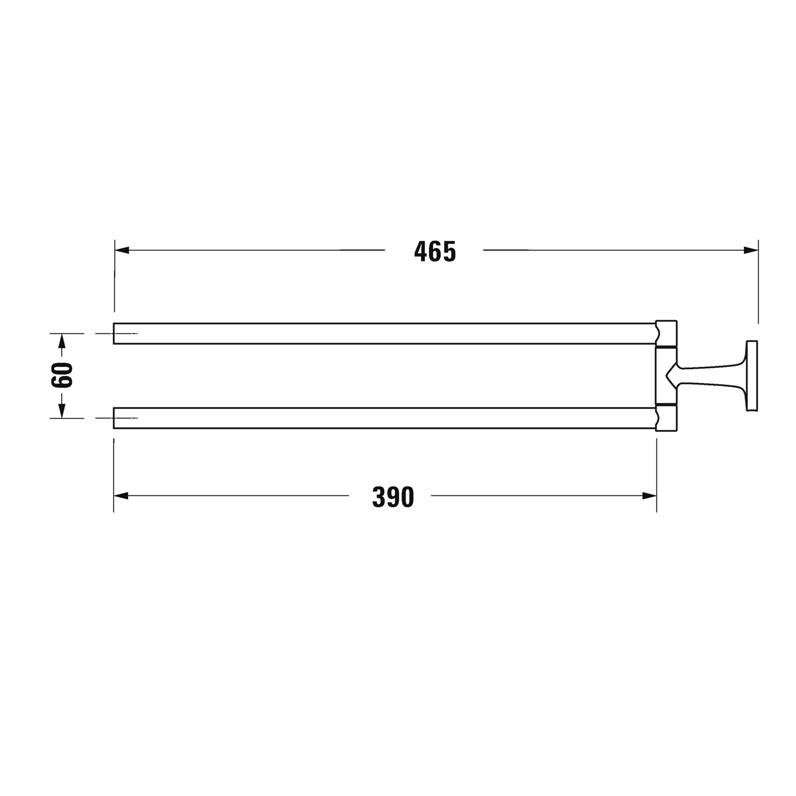 Duravit Havluluk İkili Starck T Mat Siyah 099414600 - 20DRV0099414600