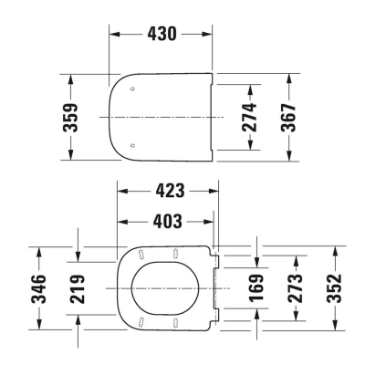 DURAVİT - Duravit Klozet Kapağı Happy D.2 Amortisörlü Mat Antrasit 0064591300 (1)