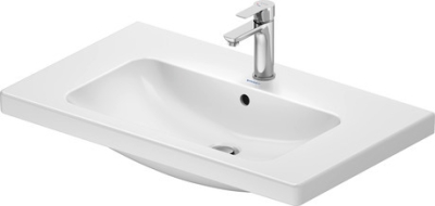 Duravit Lavabo D-Code Etejerli Tezgah Üstü 80 x 48 cm, Beyaz 23998000002 - Thumbnail 20DRV23998000002