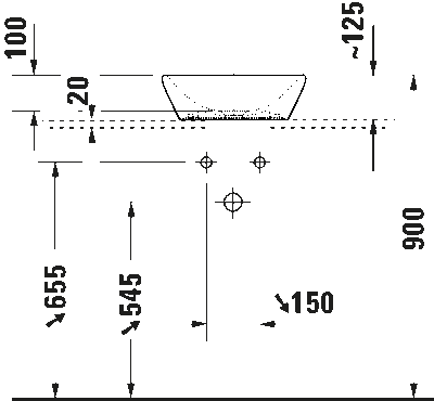 Duravit Lavabo D-Neo Çanak 40x40 cm Beyaz 2397400070 - Thumbnail 20DRV2397400070