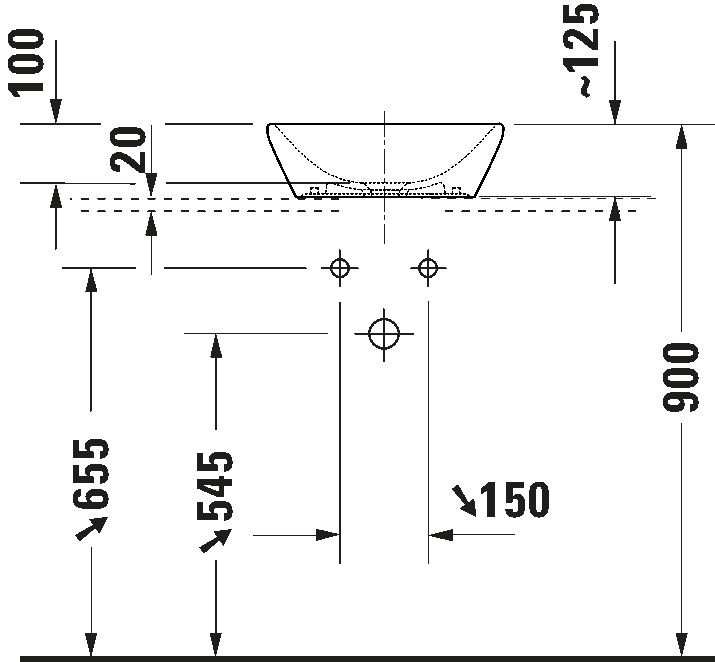 Duravit Lavabo D-Neo Çanak 40x40 cm Beyaz 2397400070 - 20DRV2397400070