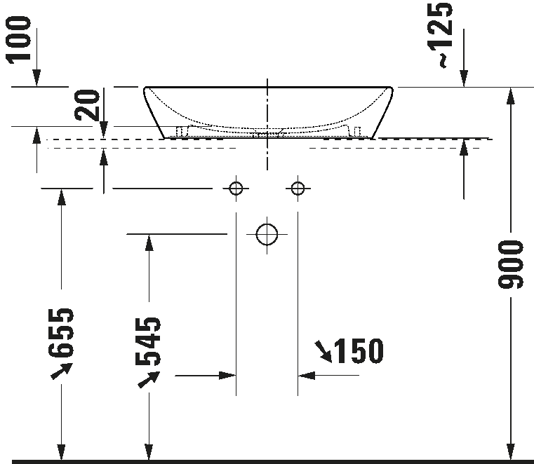 Duravit Lavabo D-Neo Çanak 60x40 cm Beyaz 2397600070 - 20DRV2397600070