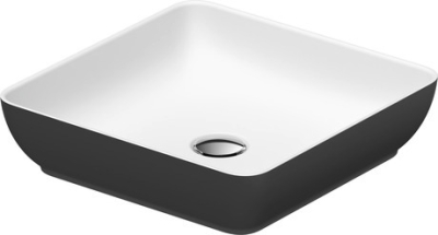 Duravit Lavabo Sıvıda Kare Çanak 40x40 cm Mat Beyaz/Koyu Gri 266001FI00 - Thumbnail 20DRV266001FI00