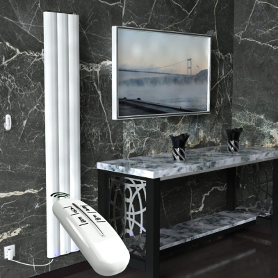 Radiva - Elektrikli Alüminyum Radyatör 600 Watt 1800x300 Beyaz Uzaktan Kumandalı