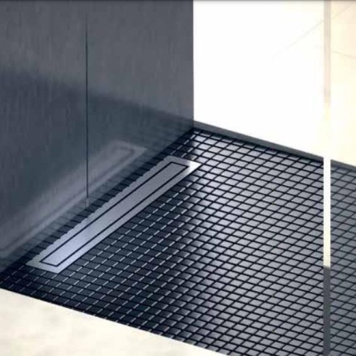 EVİMETAL - Evi Metal Duş Kanalı HighLine 50 lik Çıkışlı 60 cm Satine Yüzey