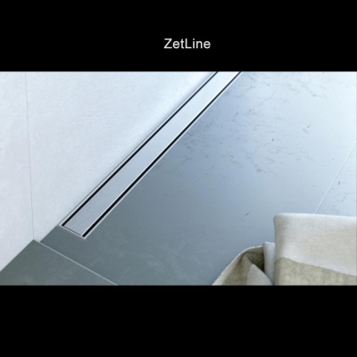 EVİMETAL - Evi Metal Duş Kanalı ZetLine 50 lik Çıkışlı 60 cm Paslanmaz Çelik