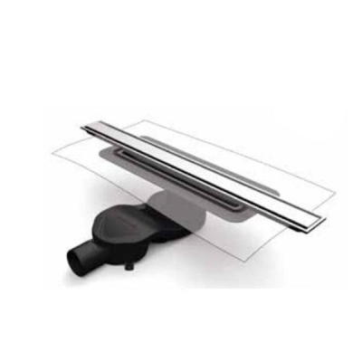 EVİMETAL - Evi Metal Duş Kanalı ZetLine 50 lik Çıkışlı 80 cm Satine Yüzey