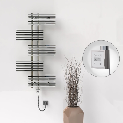 Radiva - FIJI Elektrikli Havlupan 650x1250 Krom (KTX3 Termostat) 300W Spiral Kablolu (1)