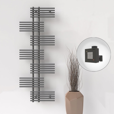 Radiva - FIJI Elektrikli Havlupan 650x1762 Antrasit (KTX1 Termostat) 1000W - 500