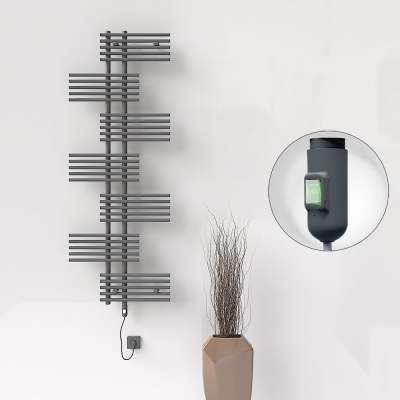 Radiva - FIJI Elektrikli Havlupan 650x1762 Antrasit (On/Off Düğmeli) 900W