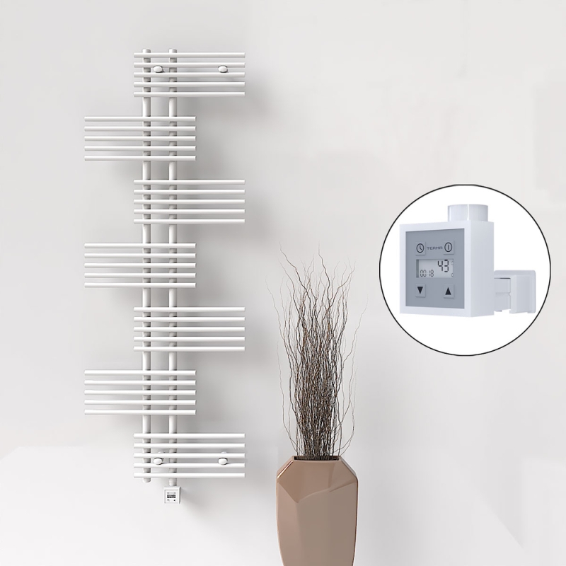 FIJI Elektrikli Havlupan 650x1762 Beyaz (KTX3 Termostat) 1000W - 1FIJ06501762B1PE7100