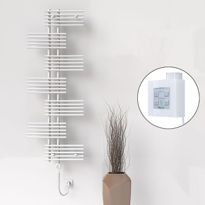 Radiva - FIJI Elektrikli Havlupan 650x1762 Beyaz (KTX4 Termostat) 1000W Spiral Kablolu