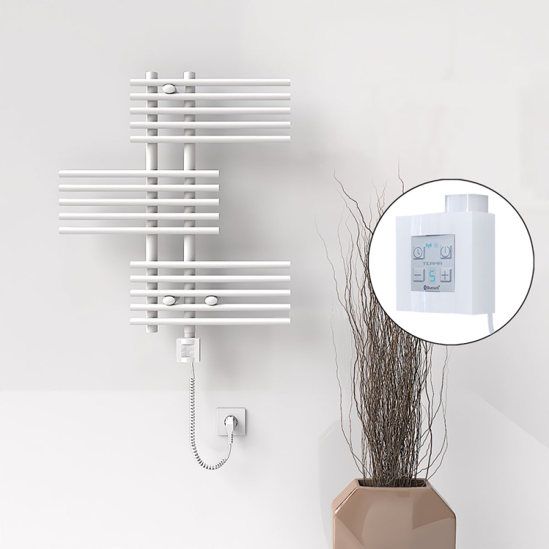 FIJI Elektrikli Havlupan 650x740 Beyaz (KTX4 Termostat) 300W Spiral Kablolu - 1FIJ06500740B1PEC030-K