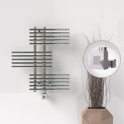 Radiva - FIJI Elektrikli Havlupan 650x740 Krom (KTX1 Termostat) 200W