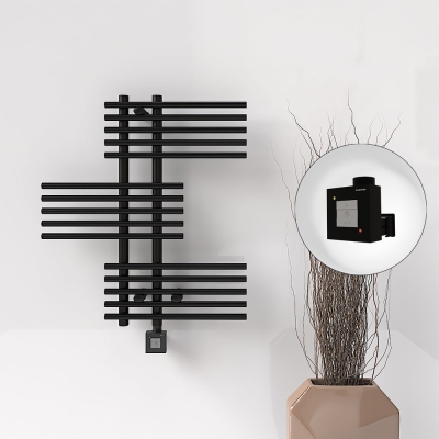 Radiva - FIJI Elektrikli Havlupan 650x740 Siyah Mat (KTX1 Termostat) 300W