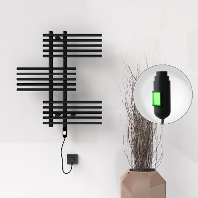 Radiva - FIJI Elektrikli Havlupan 650x740 Siyah Mat (On/Off Düğmeli) 300W