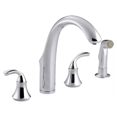 KOHLER - Kohler Eviye Bataryası Forte 4 Delikli, Krom - 1