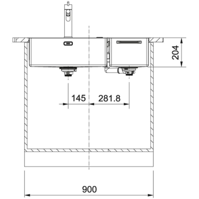 Franke Eviye Box Center BWX 220-54-27 Inox 127.0543.036 - Thumbnail 20FRN127.0543.036