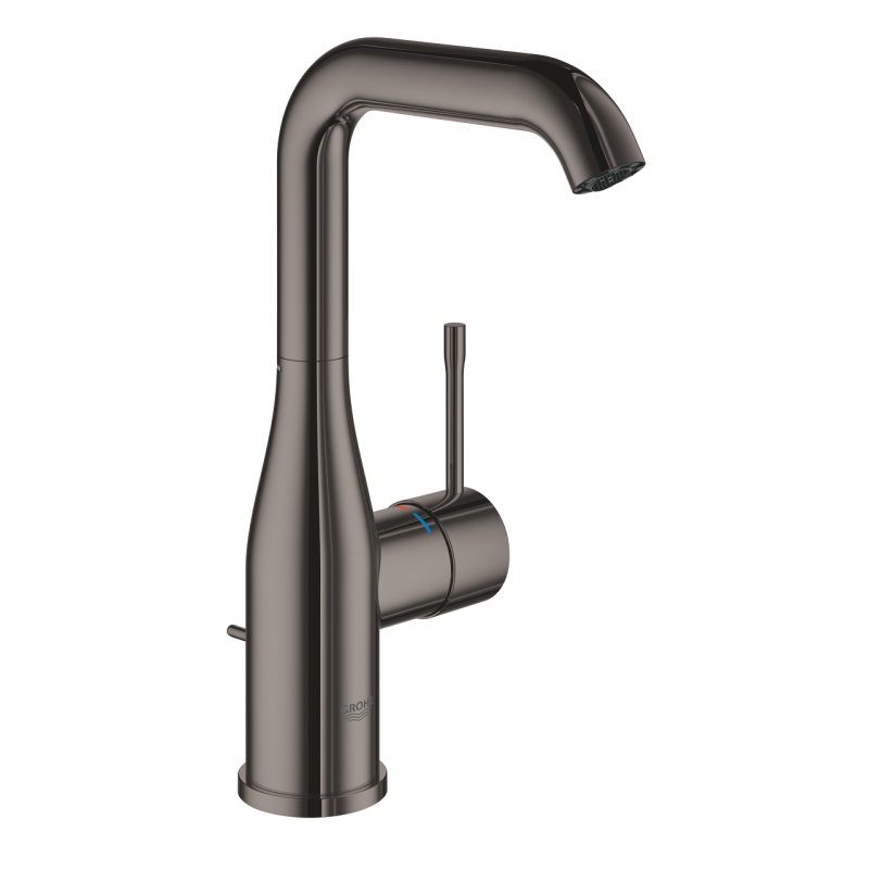 Grohe Essence Tek Kumandalı Lavabo Bataryası 1/2'' L Hard Graphite - 24174A01 - 10GRO24174A01