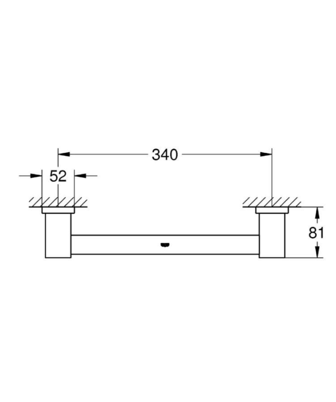 Grohe Essentials Cube Banyo Tutamağı - 40514001 - 10GRO40514001