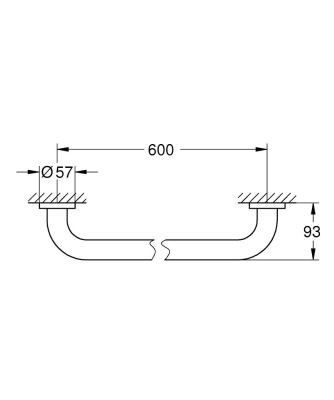 GROHE - Grohe Essentıals Tutunma Barı 600 Mm Krom 40794001