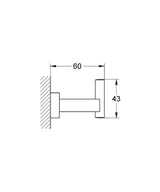 Grohe Eurocube Bornoz Askısı - 40511001 - 10GRO40511001