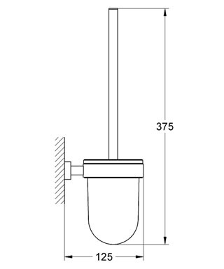 GROHE - Grohe Eurocube Tuvalet Fırçası - 40513001