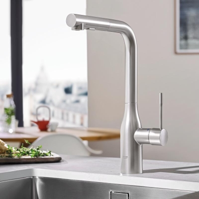 GROHE - Grohe Eviye Bataryası Spiralli 2 Fonk Essence Super Steel - 30270DC0